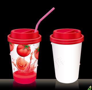 果汁包装杯设计模板矢量素材-4