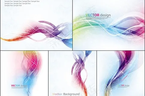 炫彩光线背景矢量素材