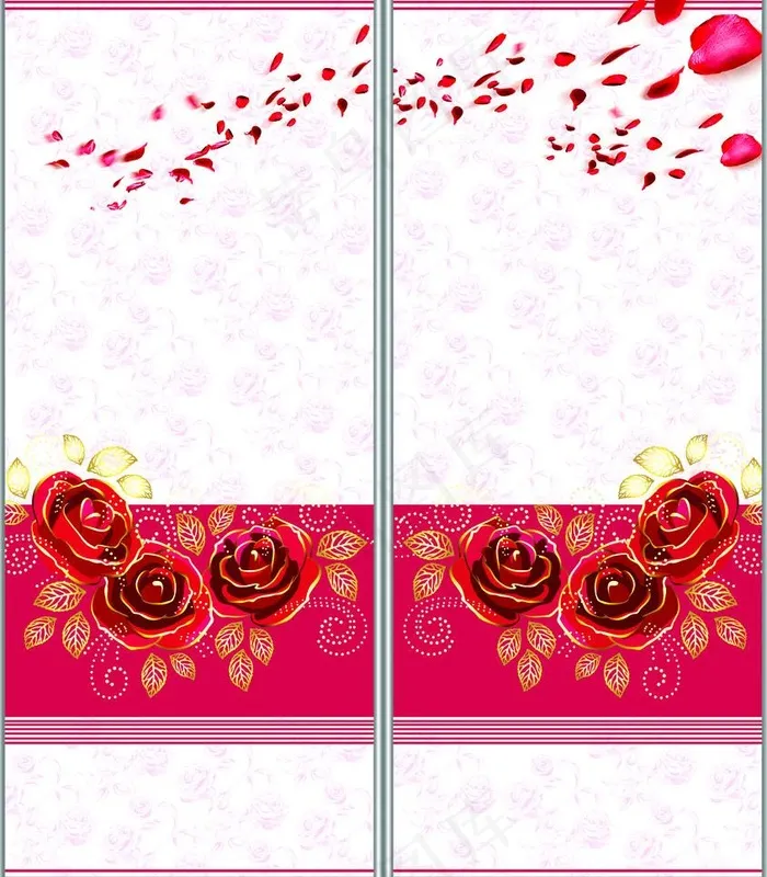 玫瑰花移门图片(4547X5512(DPI:70))psd模版下载