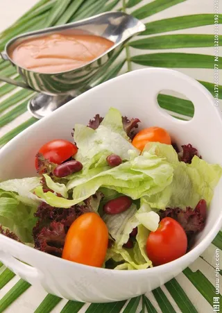 健康田园蔬菜沙律图片