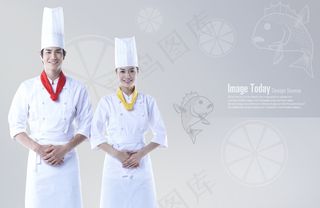 5款男女厨师PSD分层免扣素材