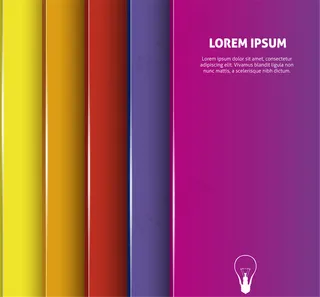 五色堆叠纸张背景矢量图