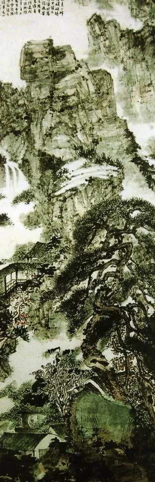 仿石涛山水图片