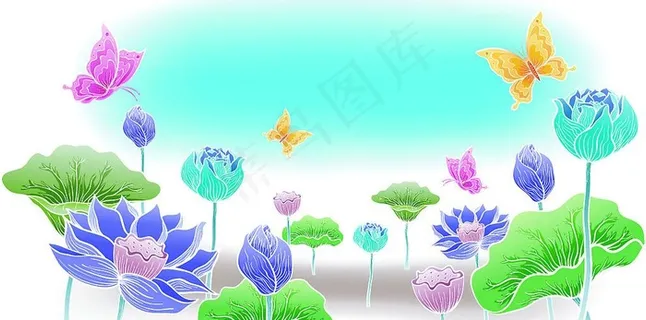 蝴蝶荷花图片 蝴蝶荷花图片