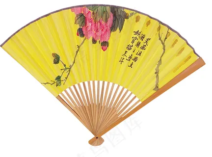 黄色花朵折扇 黄色花朵折扇