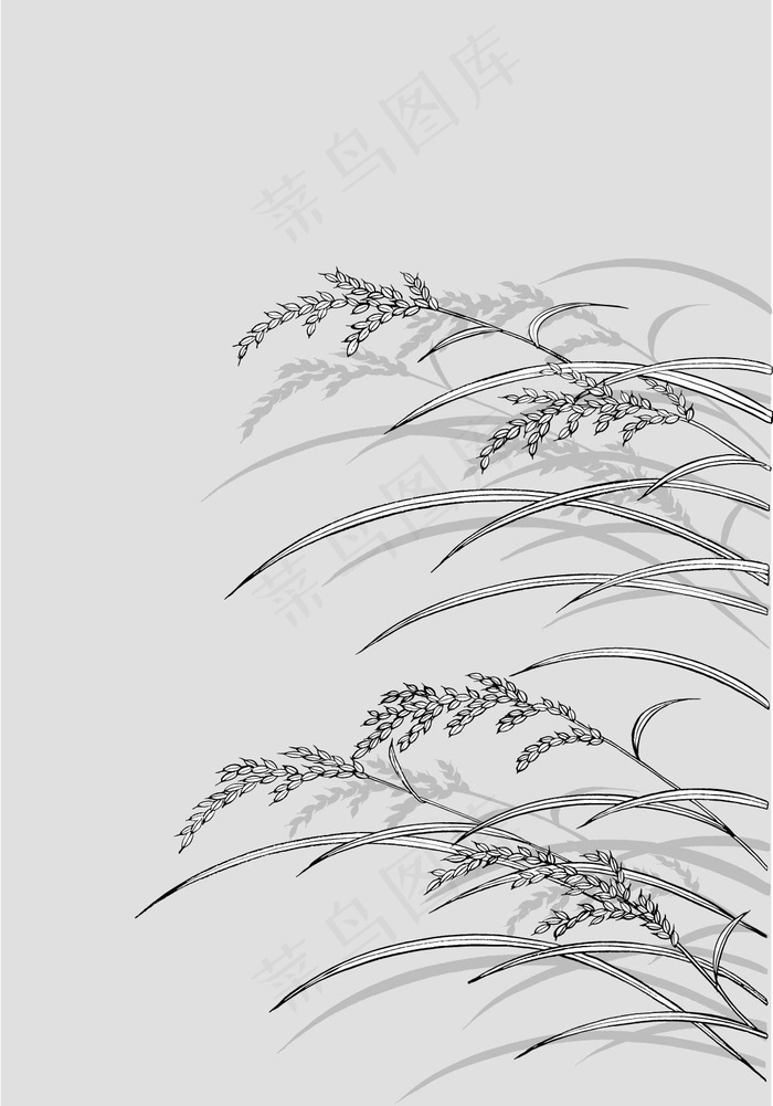 麦穗成熟矢量素材ai矢量模版下载