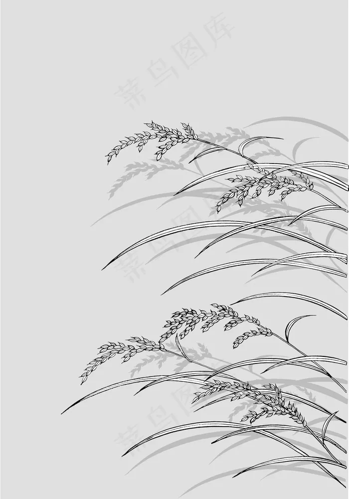 麦穗成熟矢量素材ai矢量模版下载