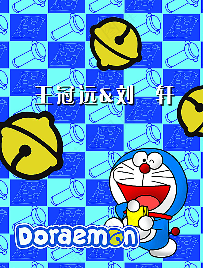 哆啦a梦主题副背景图片psd模版下载