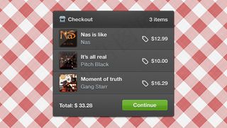 简单的购物车结帐窗口小部件PSD素...