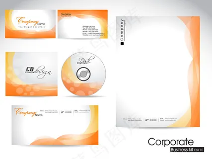 橙色设计模板矢量素材 橙色设计模板矢量素材