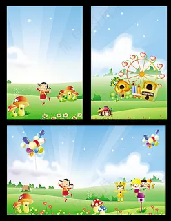 可爱卡通素材 幼儿园展板背景 可爱卡通素材 幼儿园展板背景
