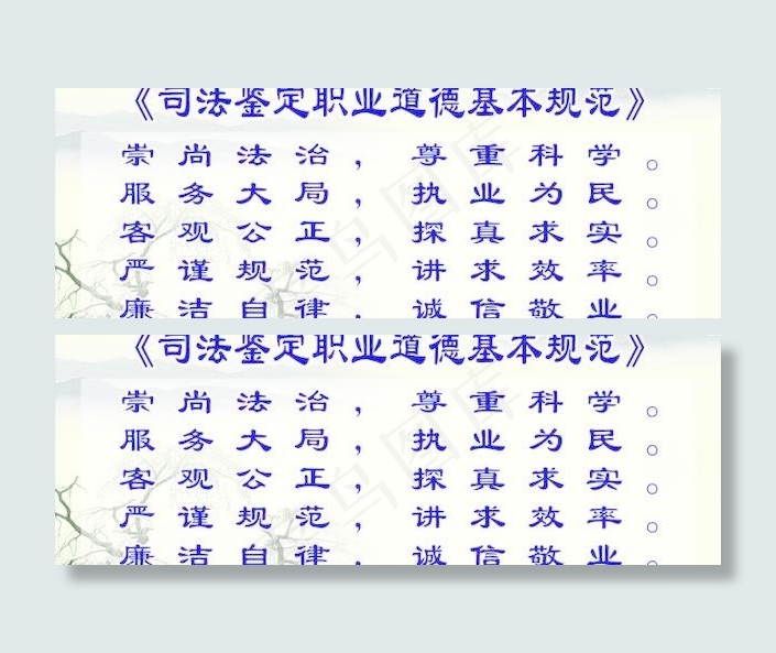 司法鉴定职业道德基本规范cdr矢量模版下载