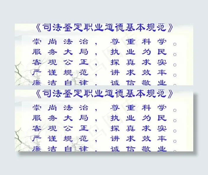 司法鉴定职业道德基本规范cdr矢量模版下载