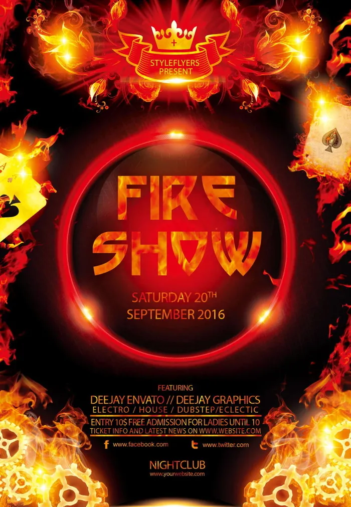 火元素装饰背景海报设计(1350X1950(DPI:300))psd模版下载