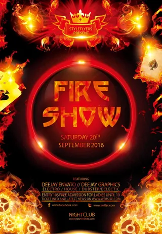 火元素装饰背景海报设计