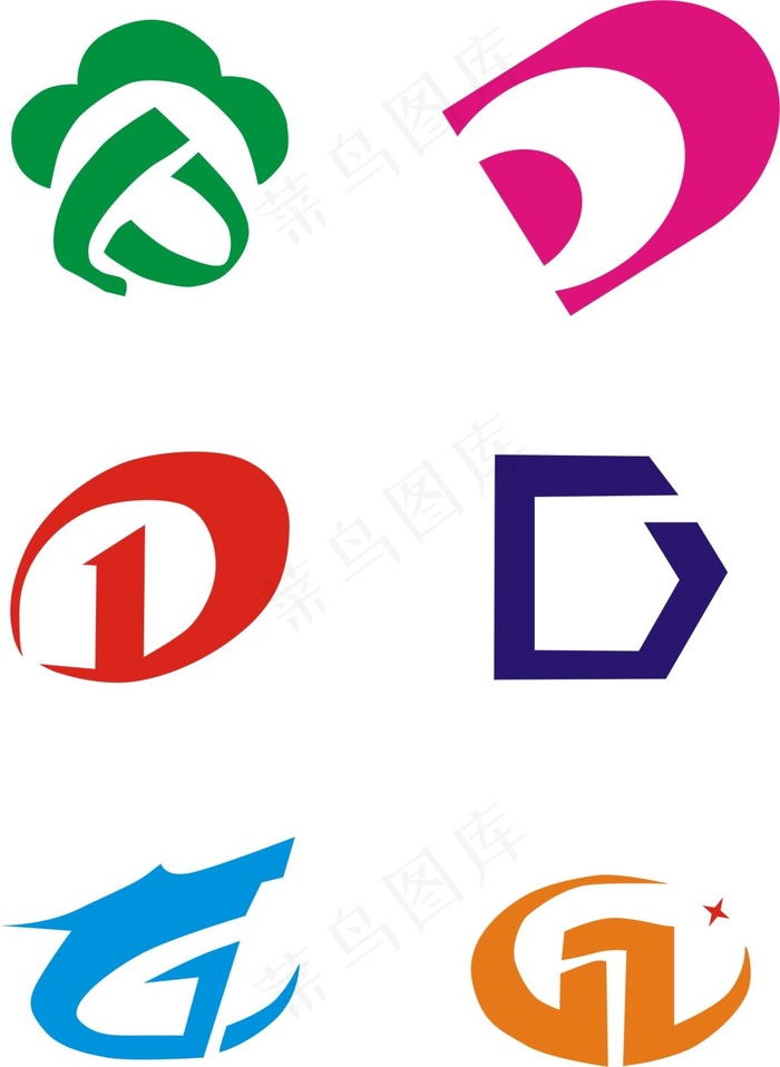 D字母LOGO设计素材