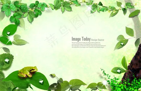 高清PSD分层素材绿色世界