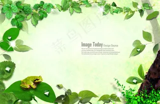 高清PSD分层素材绿色世界