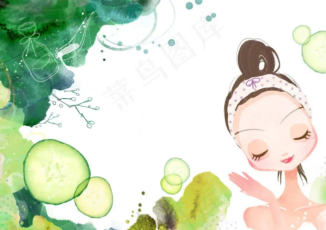 爱幻想的女孩插画PSD分层素(4961X3508(DPI:300))psd模版下载