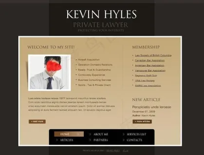 咖啡色网页界面flash网站模板