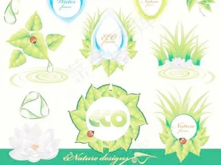 绿色环保生态矢量素材图片