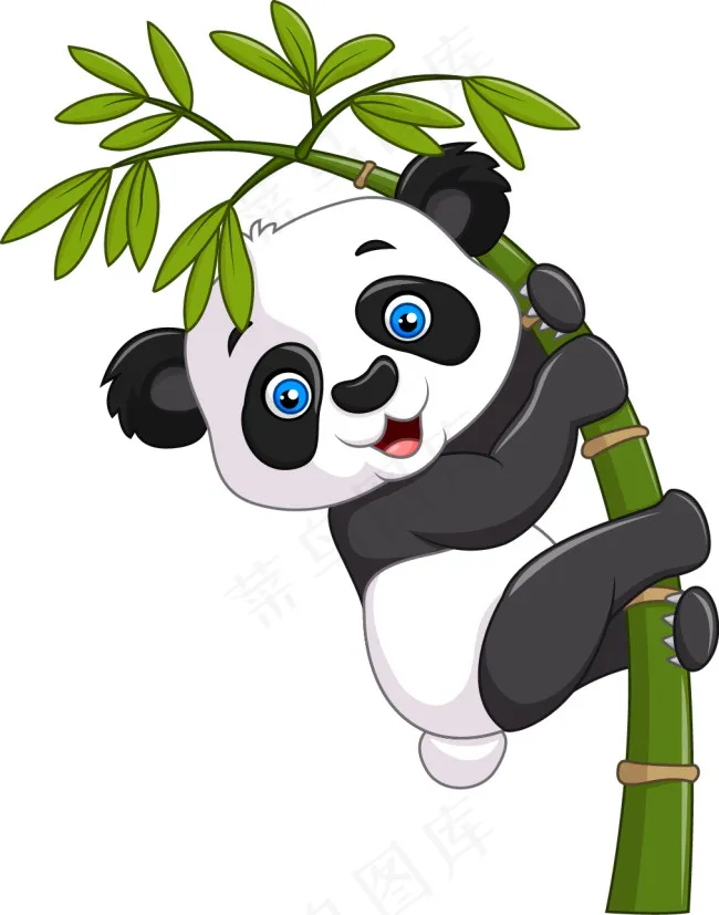 可爱的熊猫ai矢量模版下载