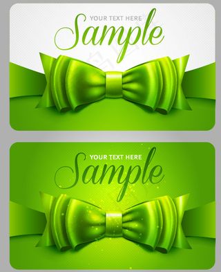 蝴蝶结卡片矢量素材