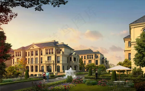 法式花园别墅图片