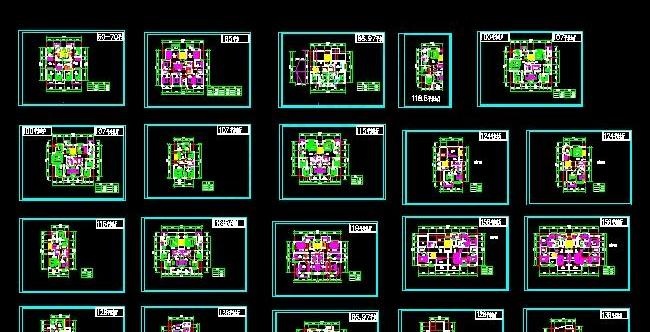 多层住宅20种户型图