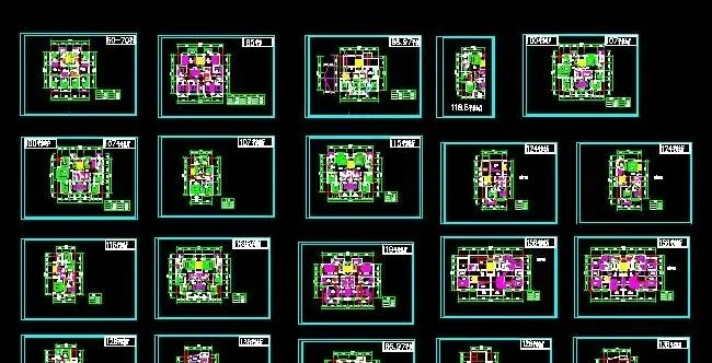 多层住宅20种户型图