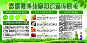 2018年免费春季健康宣传栏设计模...
