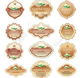 金色背景 花纹 标签图片