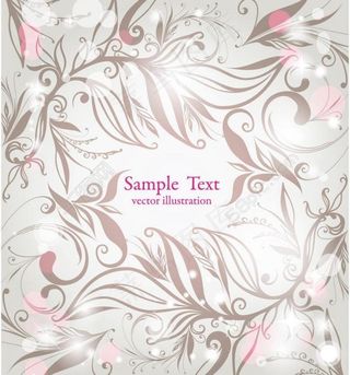 星光树叶古典花纹底纹图片