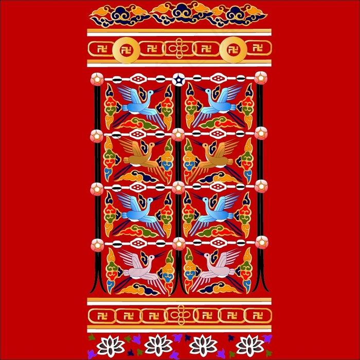 吉祥中国古典花纹矢量起重机