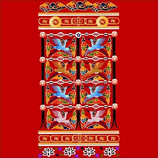 吉祥中国古典花纹矢量起重机