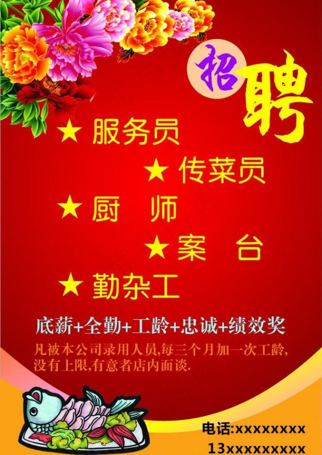 餐饮招聘图片cdr矢量模版下载