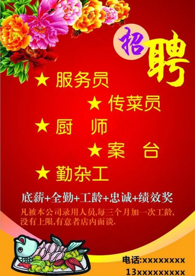 餐饮招聘图片cdr矢量模版下载