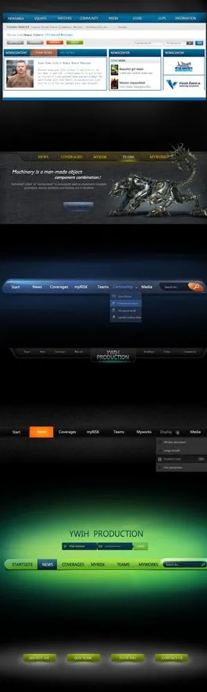 精致网站导航设计图片