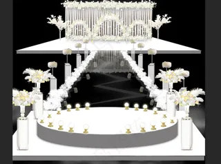 银色婚礼舞台