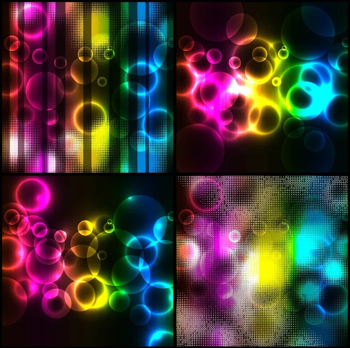 时尚炫彩动感抽象起泡背景ai矢量模版下载