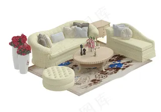 家居沙发模型素材模板下载型