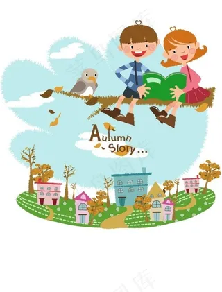 秋天的故事矢量6