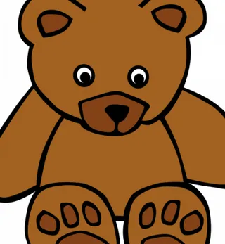 简单的泰迪熊的矢量绘图