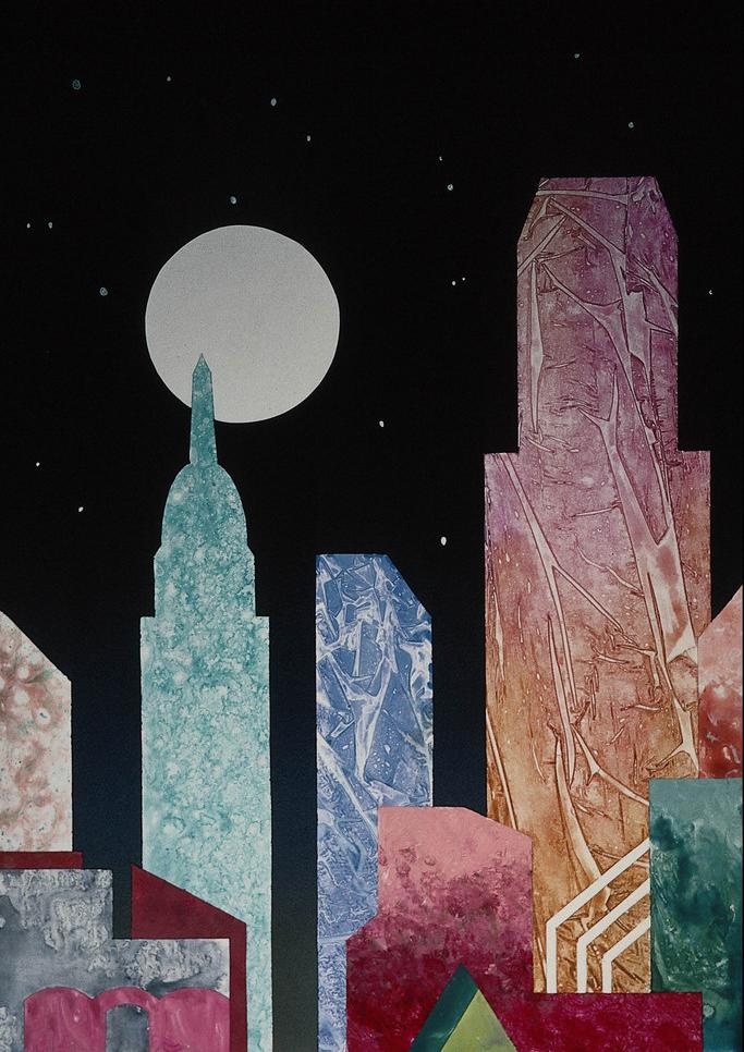 水彩喷画建筑图片