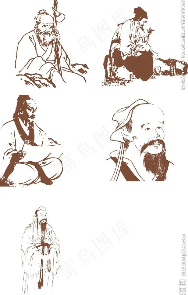 中医头像图片cdr矢量模版下载