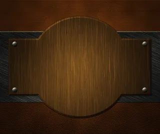 木牌上的金属板