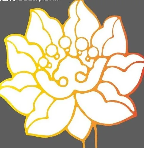 花 传统图案图片ai矢量模版下载