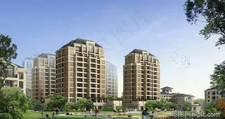 房地产园林设计效果图psd素材图片