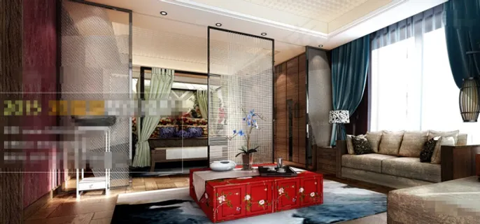 女性卧室效果图图片素材下载