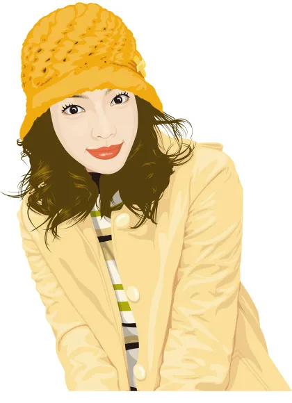 带帽子的美女